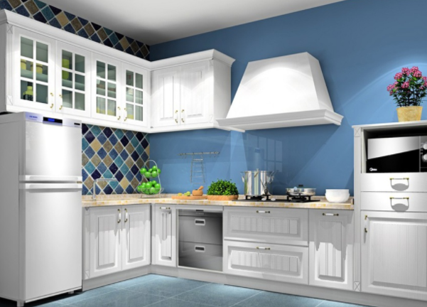 厨房白色瓷砖配什么颜色橱柜以及厨房橱柜风水*颜色