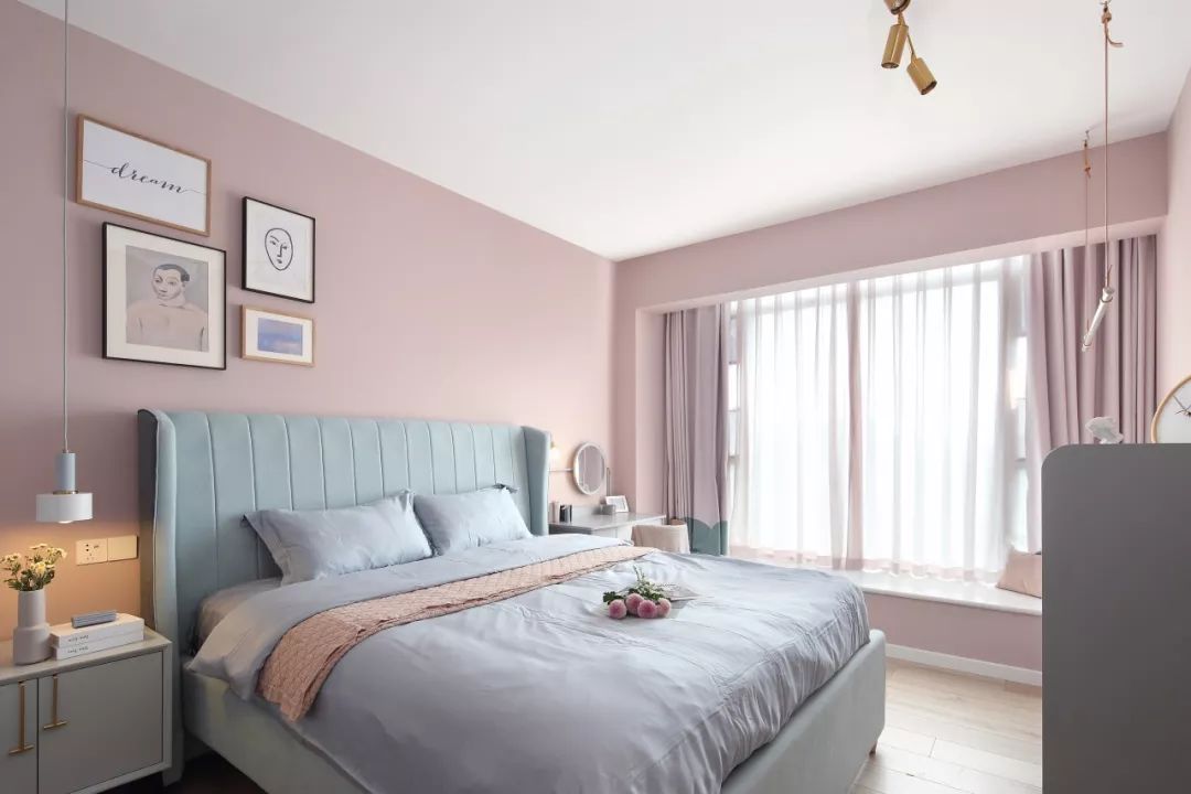 新余玛格全屋定制 |110平的北欧风三居室，灰色加上粉色也太浪漫了